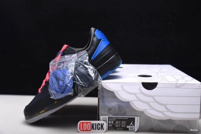 Bmlin Retro Black SP Off-White 2 Jordan Low Blue DJ4375-004 0709
